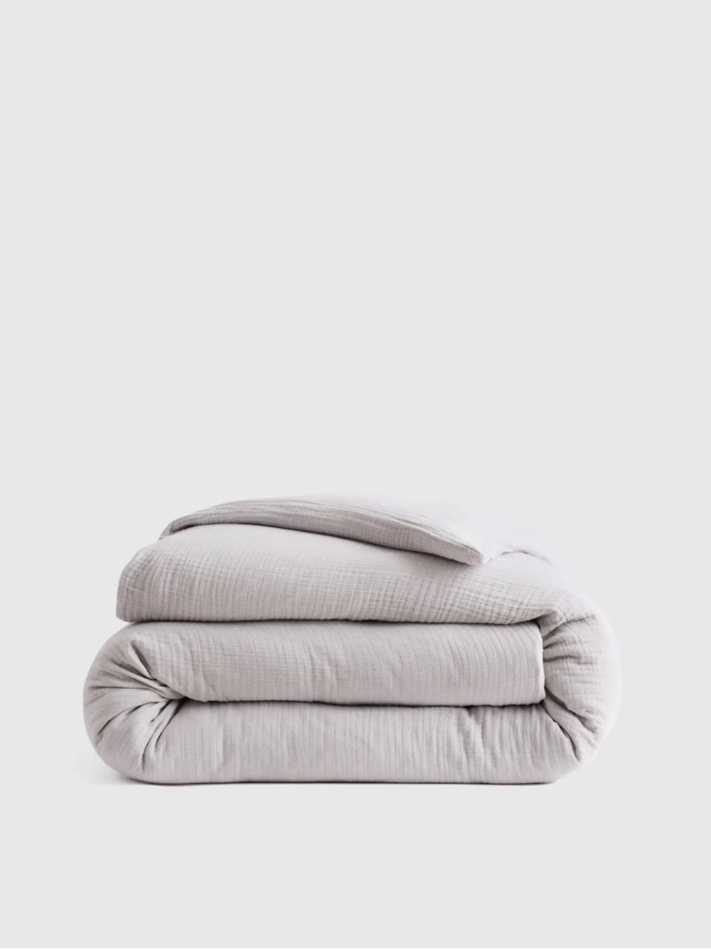 QUINCE Organic Airy Gauze Duvet Cover King/Cal King Light Grey 6398